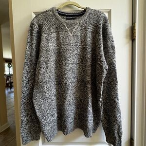 NWT Even Tide Men's Shaun Mixed Rope Yarn Stripe Sweater BLUE Size XL